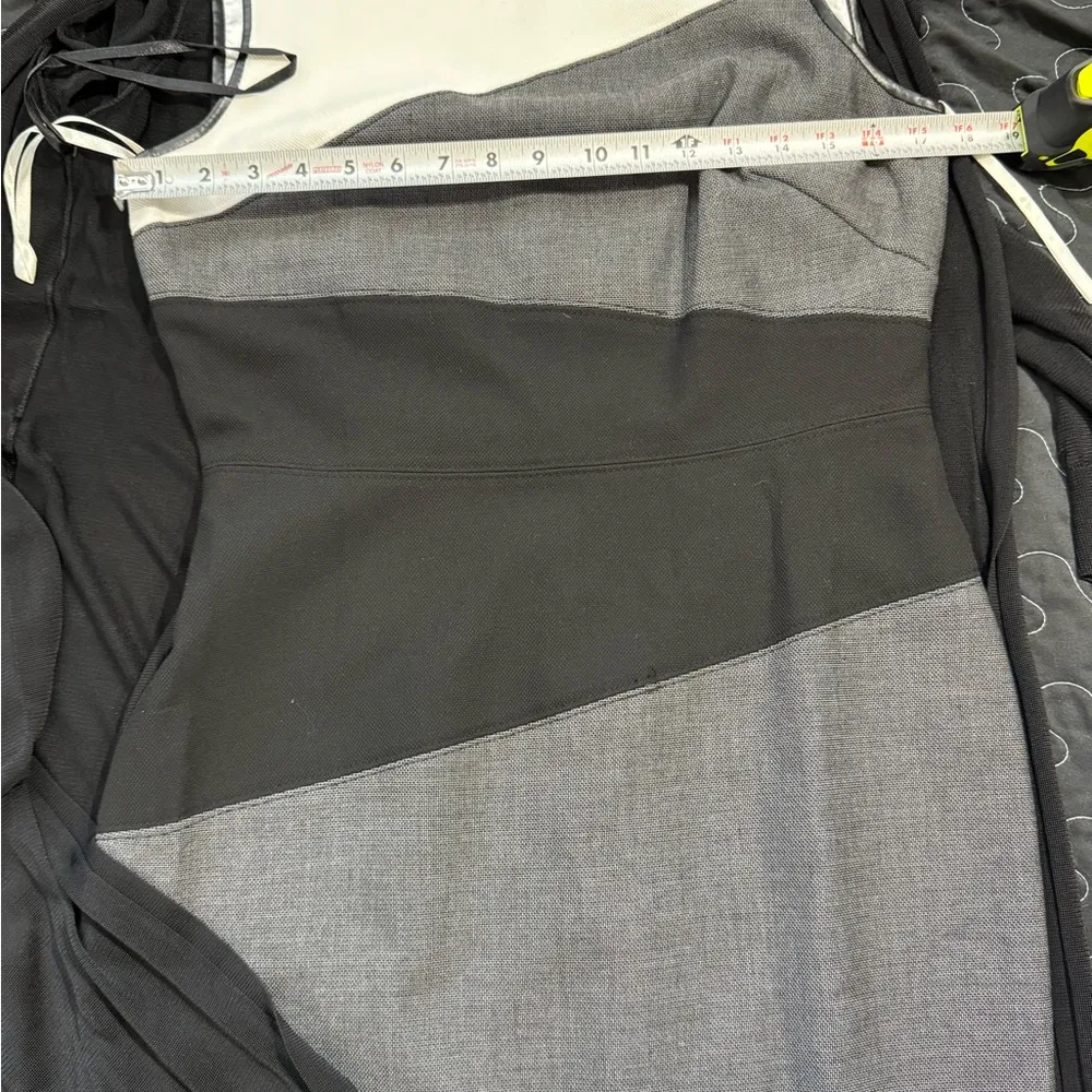 White House Black Market Block Sheath Dress Faux Leather Tri Size 8 w/Cover - Image 6