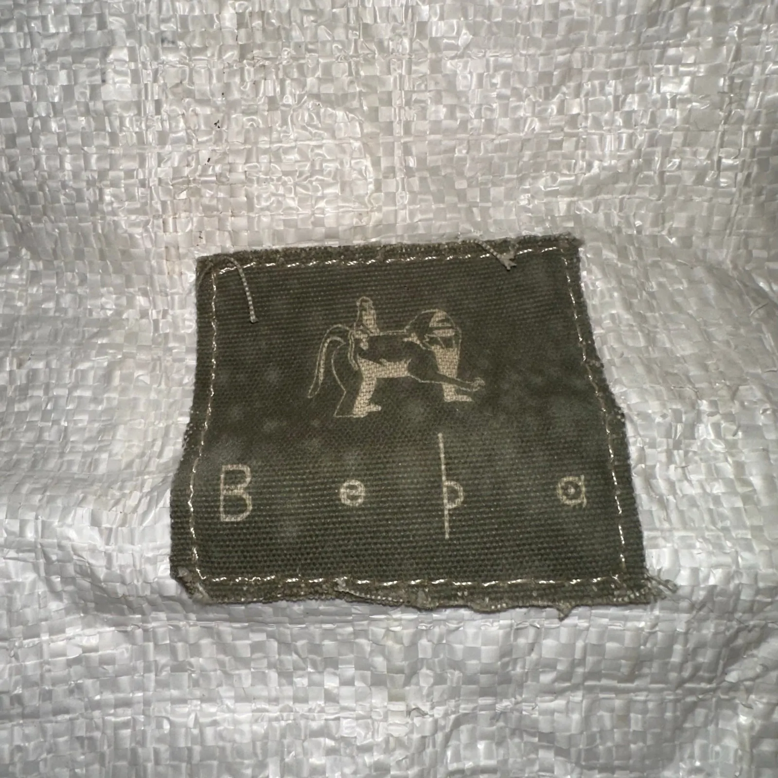 Beba Reusable Woven Backpack White & Green - Image 2