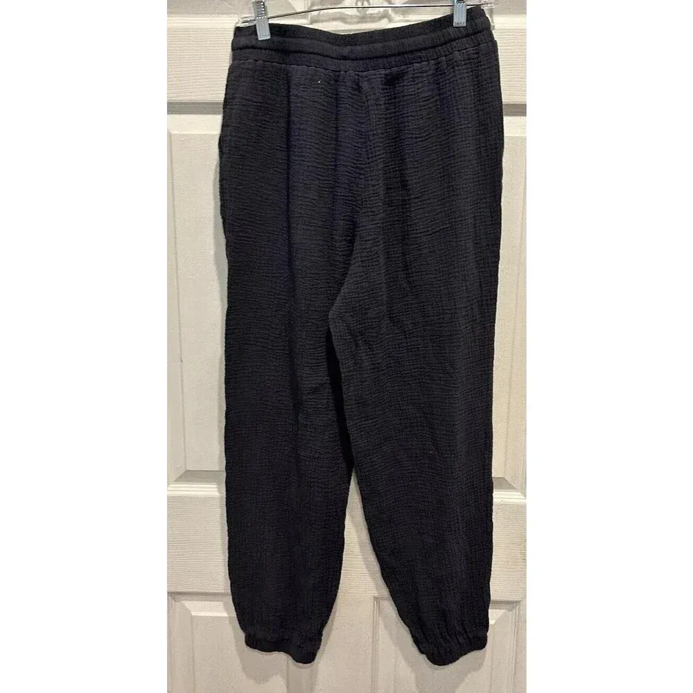 Staccato Navy Blue Double Cottony Gauze Jogger Pants‎ Size Large - Image 6