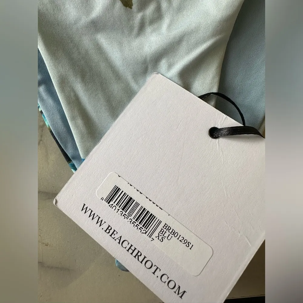 Beach Riot Women's Daisy Bikini Bottoms Size XS Ruffle Lace Trim High Waist - Image 3