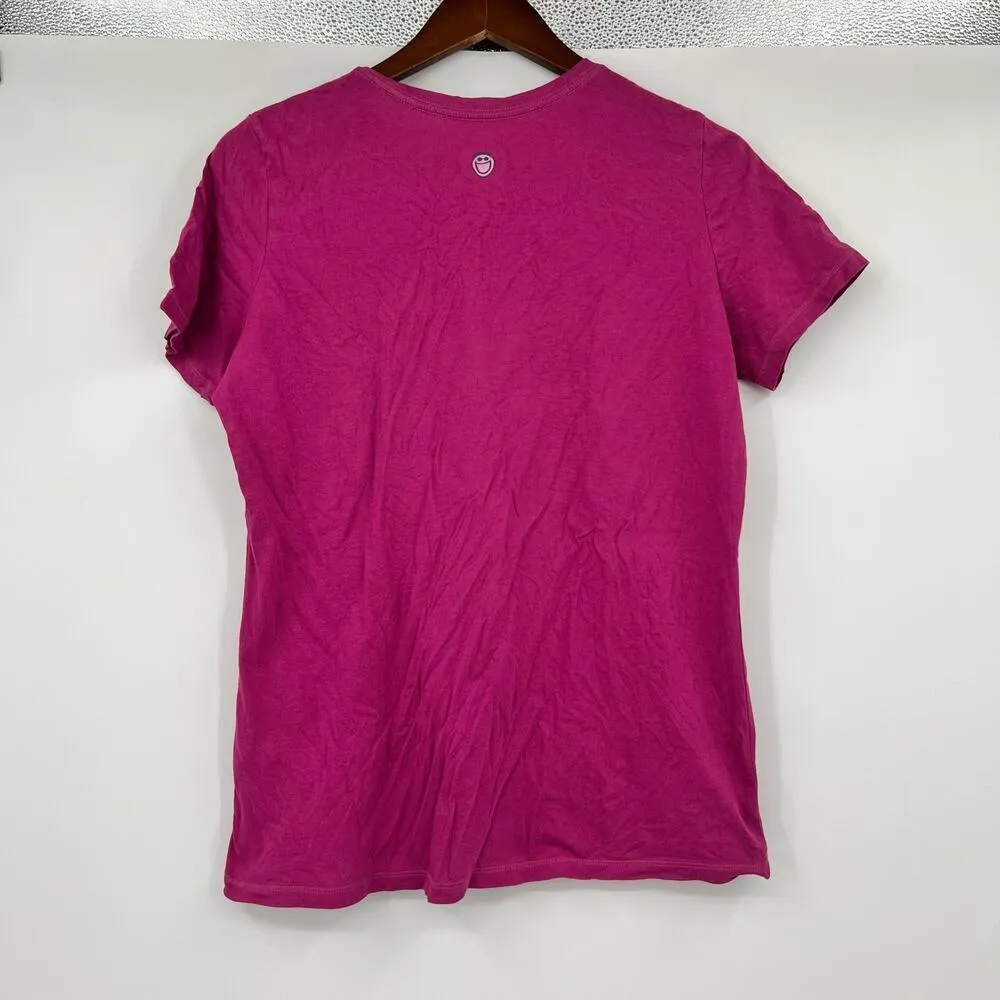 Life is Good pink wine glass classic fit short sleeve t-shirt crew neck medium - Image 3