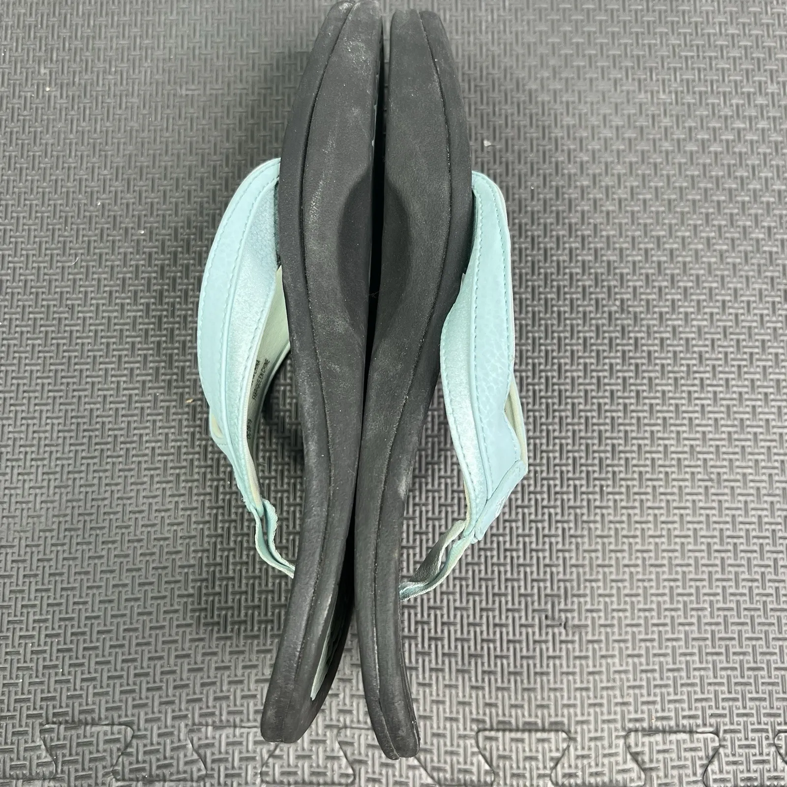 Olukai Ohana Women's Flip Flops Sandals Aqua Blue Black Size 9 Comfort Beach - Image 9