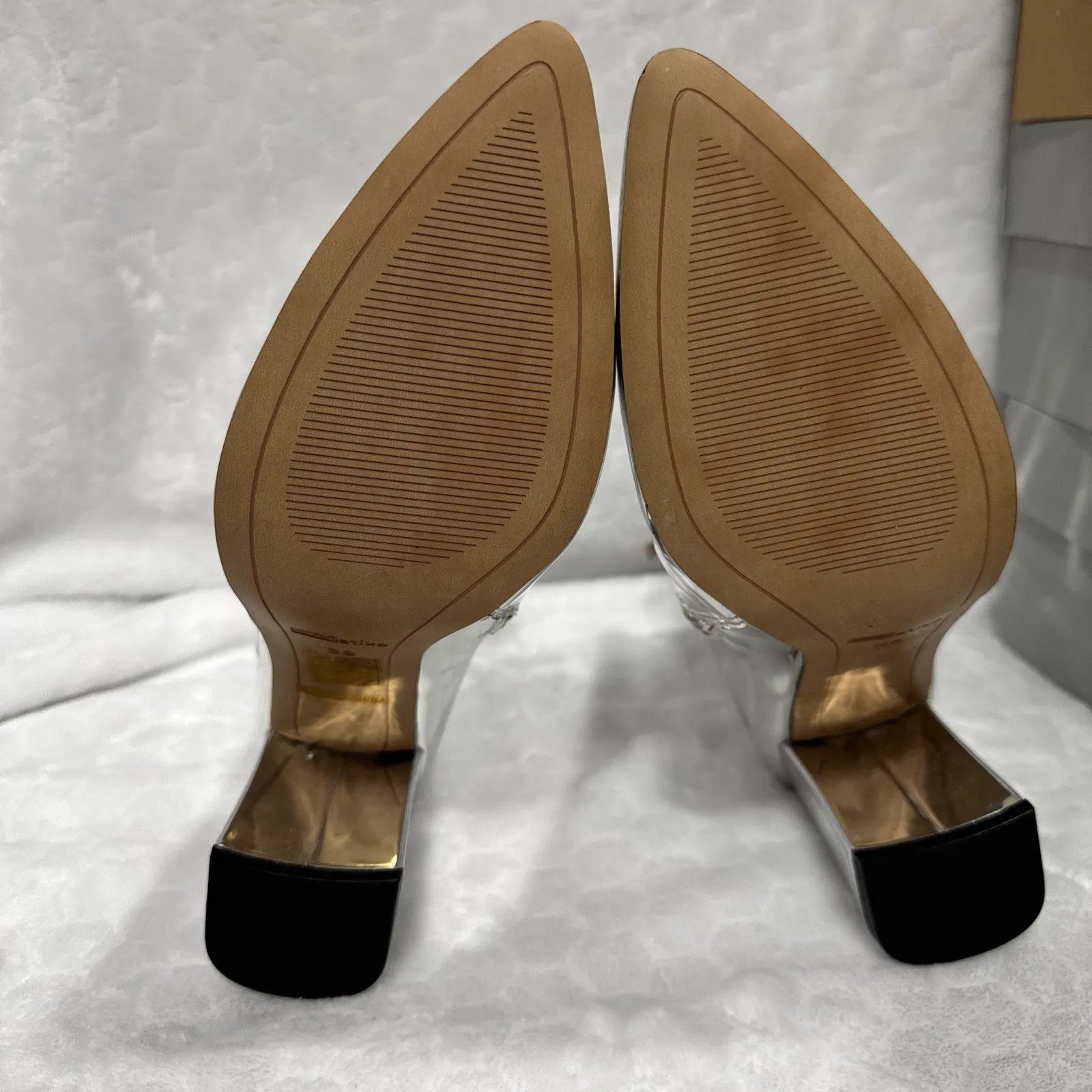 Matiko Lucinda Womens Silver Pointed Chunky Block Heel Boots Size 39 Glam Party - Image 11