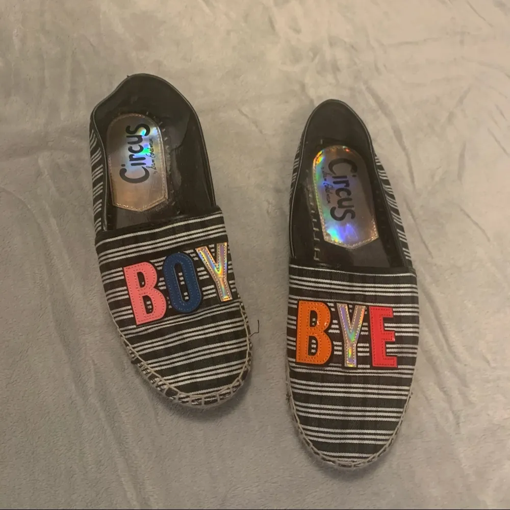 Circus By Sam Edelman Leni Boy Bye Navy Striped Espadrille Flat Size 8.5 - Image 4