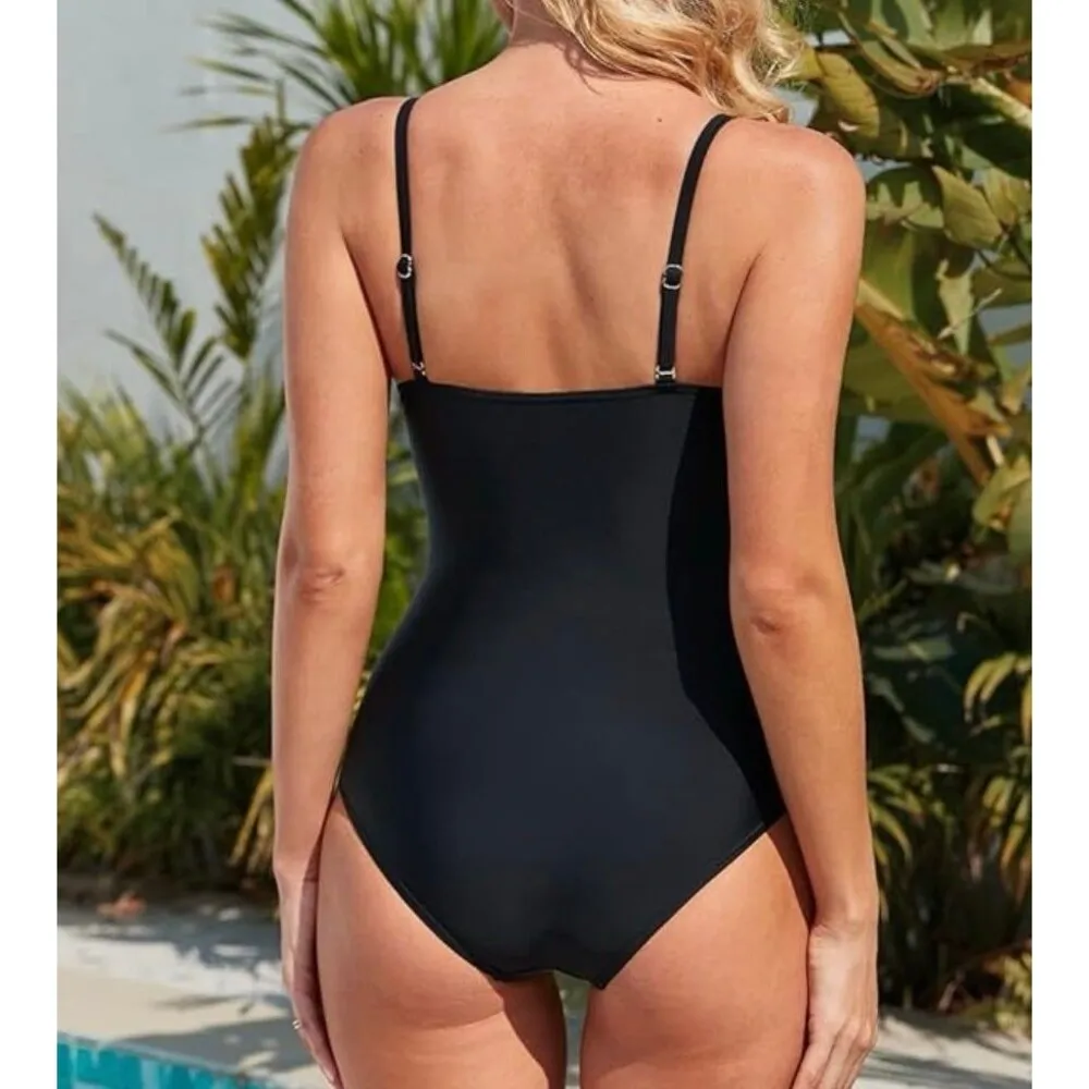 Lotubudd One Piece Tummy Control Swimsuit Size XL Black New With Tag - Image 3