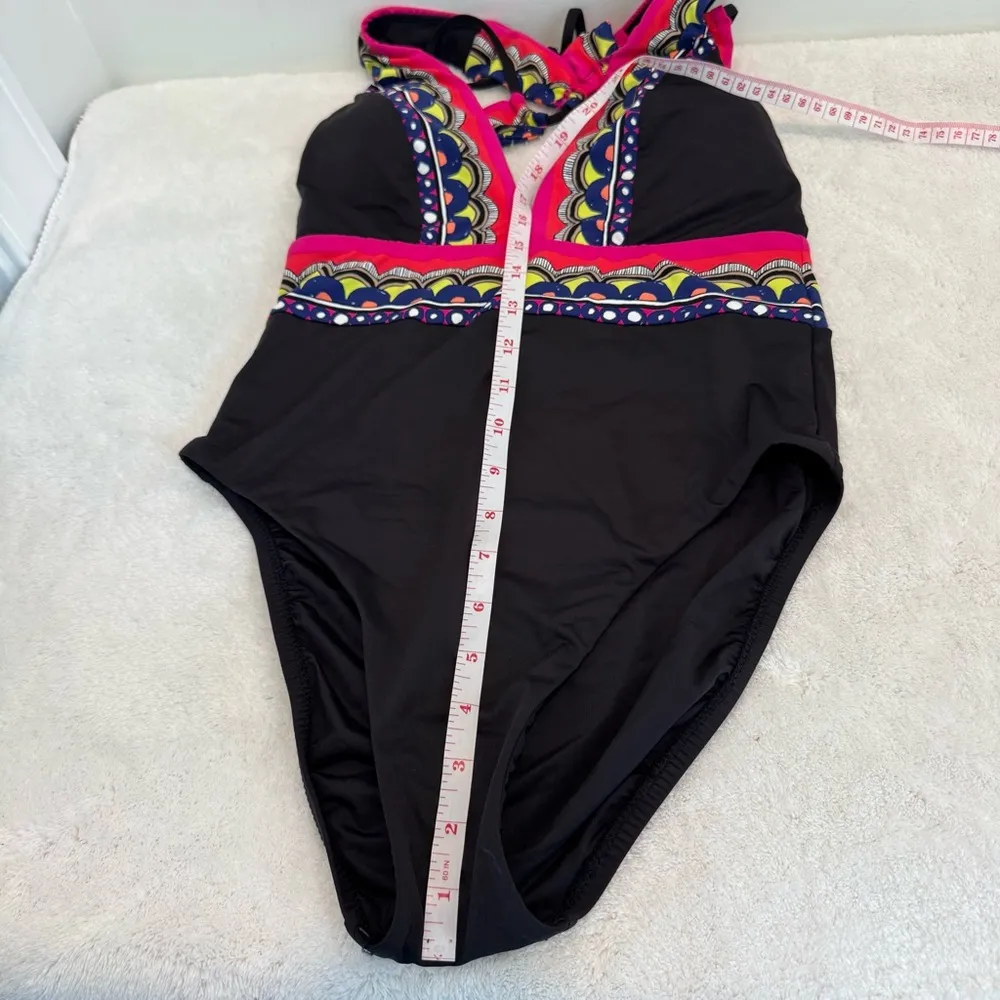 Trina Turk Tanzania Scarf Plunge One Piece size 6 - Image 11