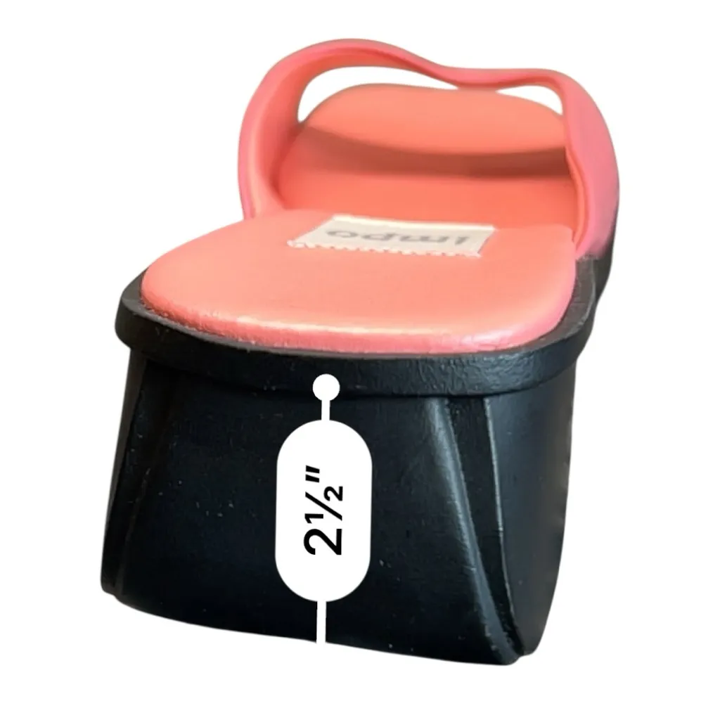 IMPO Women’s Coral Salmon Wedge Slide Sandals Size 10 New - Image 5