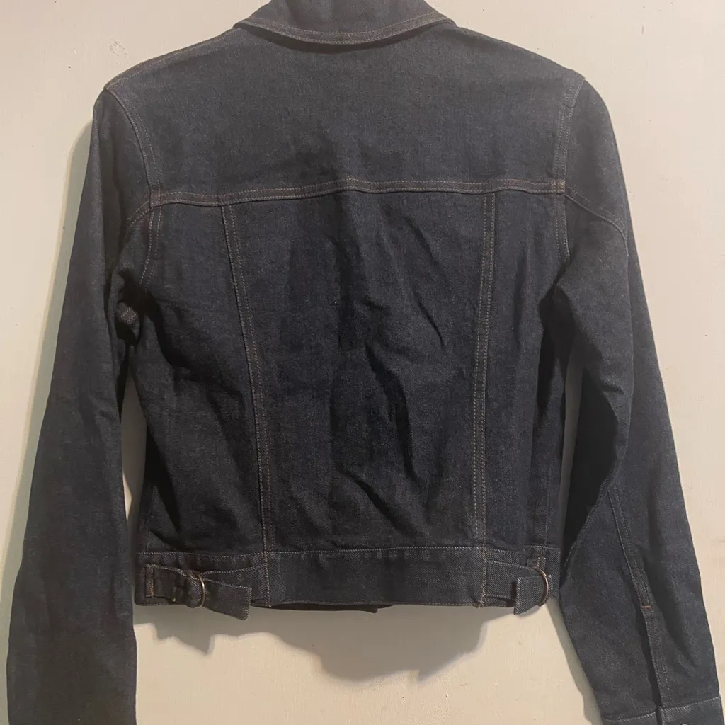 Ann Taylor Black Jean Jacket Classic Style - Image 3