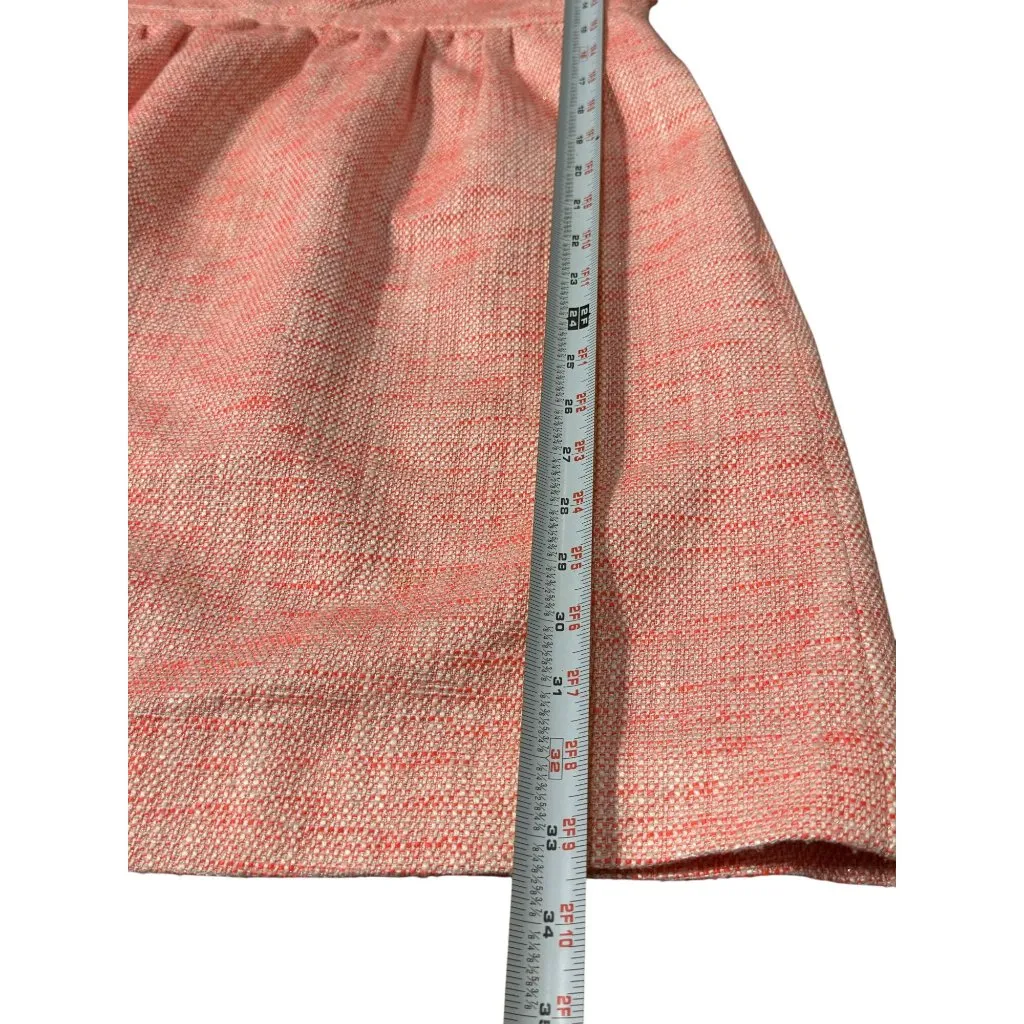 J. Crew womens summer party dress Size 12 Orange/white/Pink pockets Sleeveless Pink - Image 9