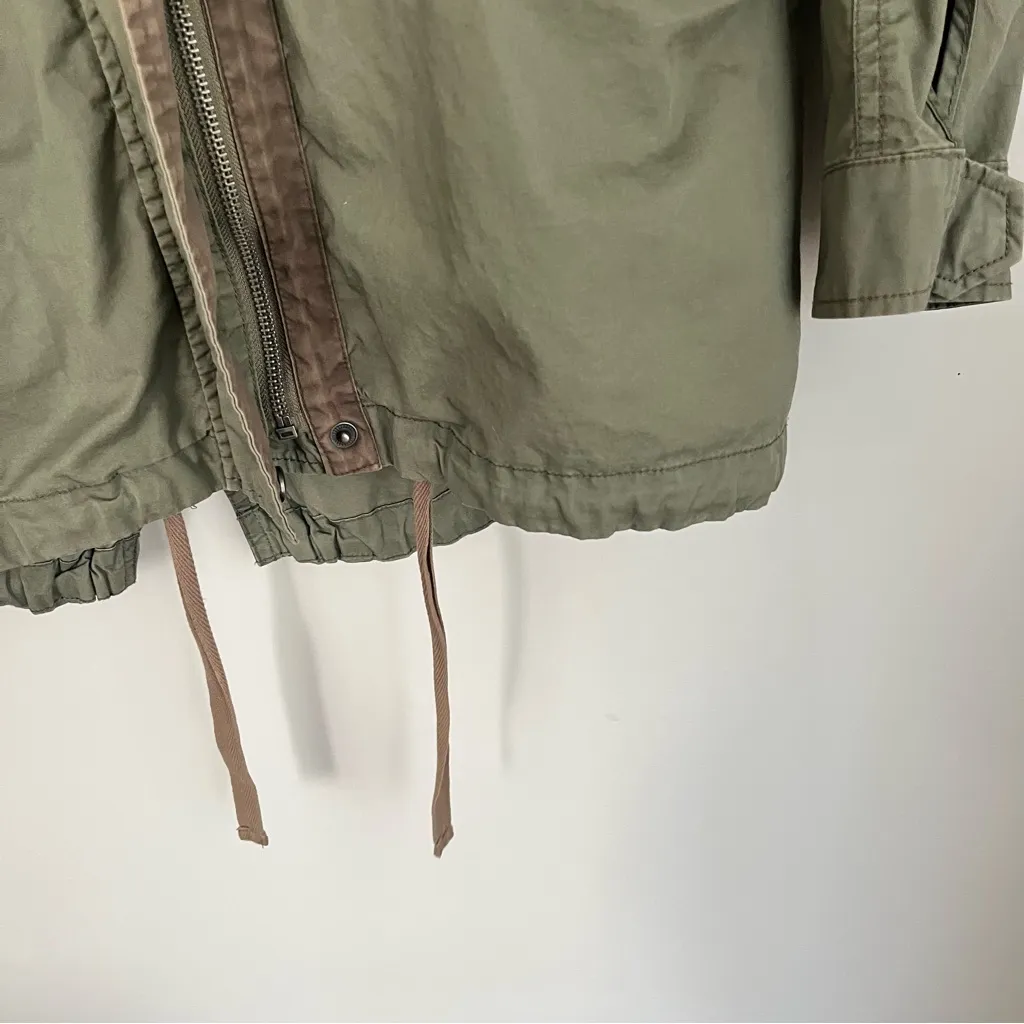 Sebby Army Green Utility Hooded Jacket Size Medium - Image 3