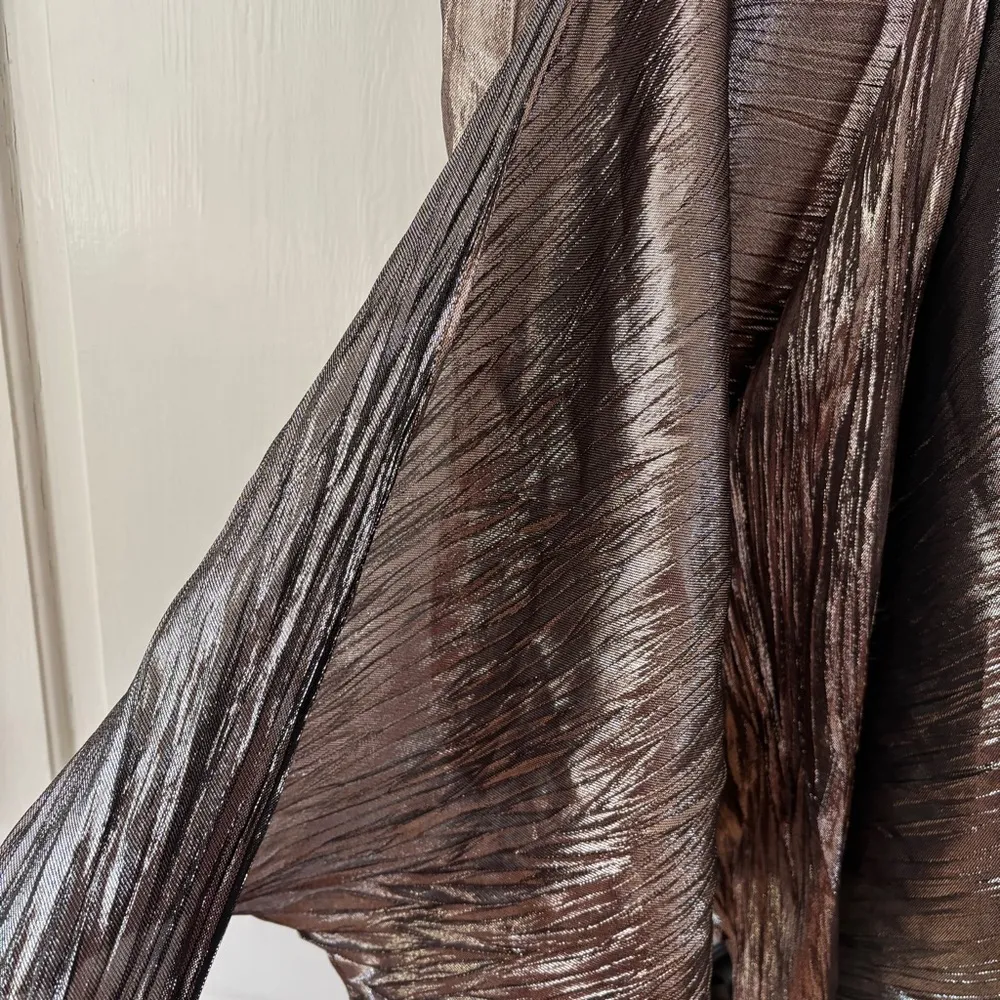 Ulla Johnson Metallic Cheri Lamé Mini Dress Size 0 NWT XS Gold Copper Wrap Bow - Image 7