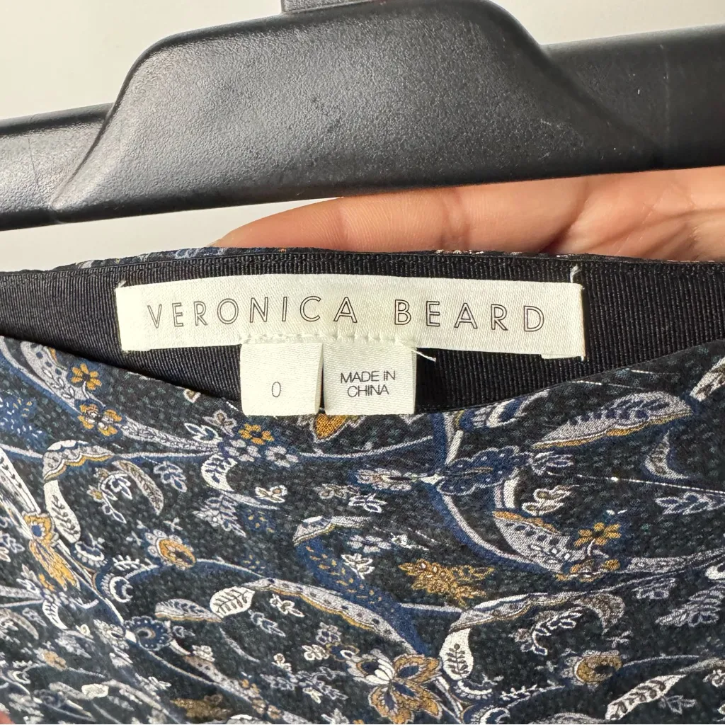 Veronica Beard Herst Asymmetric Silk Blend Skirt Size 0 - Image 5