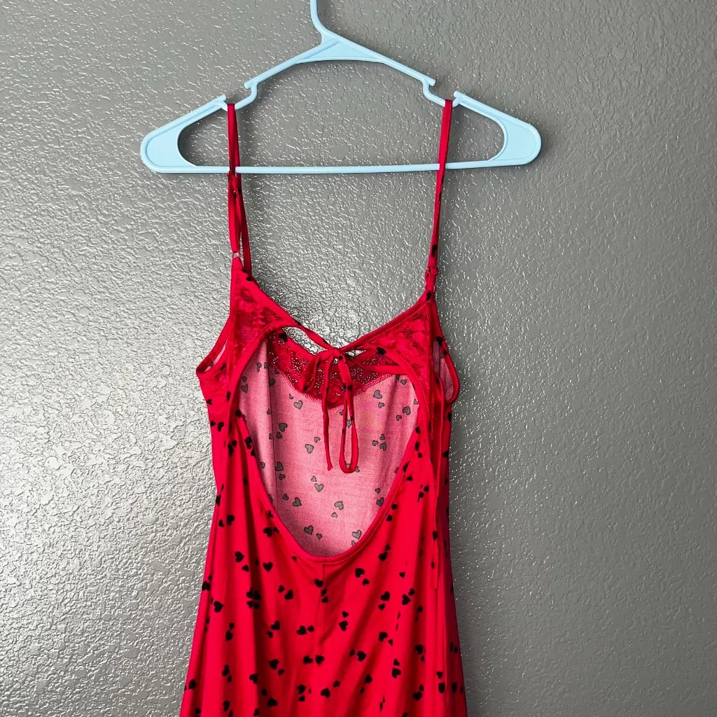 Secret Treasures Red Heart Teddy Women’s M | Lace Trim Sleepwear - Image 4