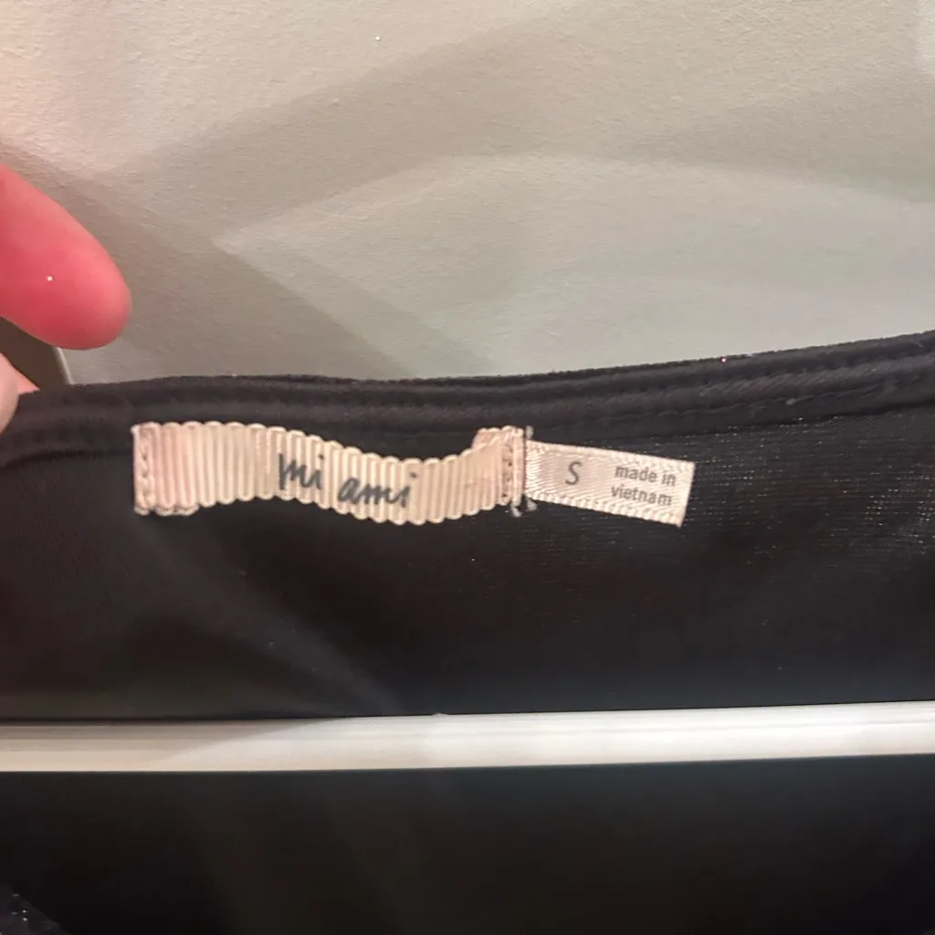 Miami Sparkling Black Long Sleeve Dress - Image 2