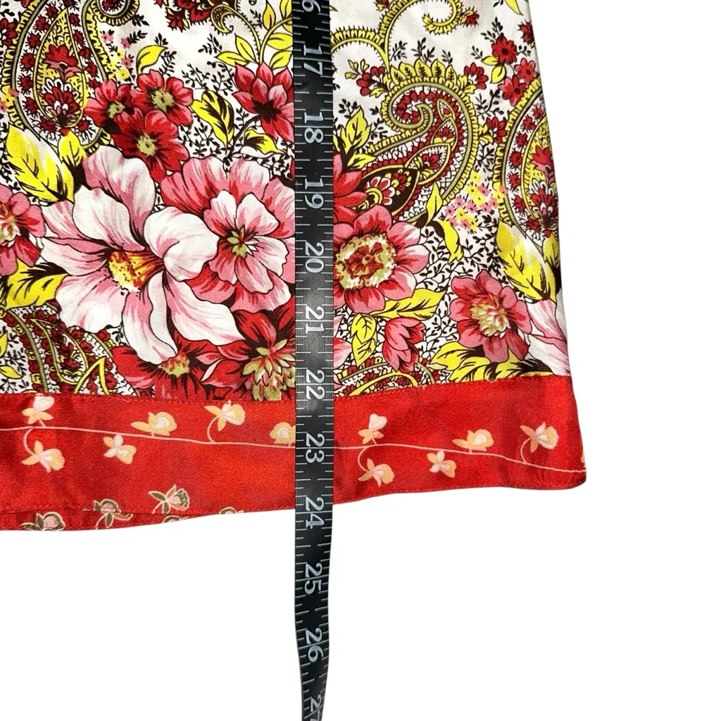 Old Navy Vintage Y2K Silk Floral Paisley Print A-line Skirt 8 - Image 5