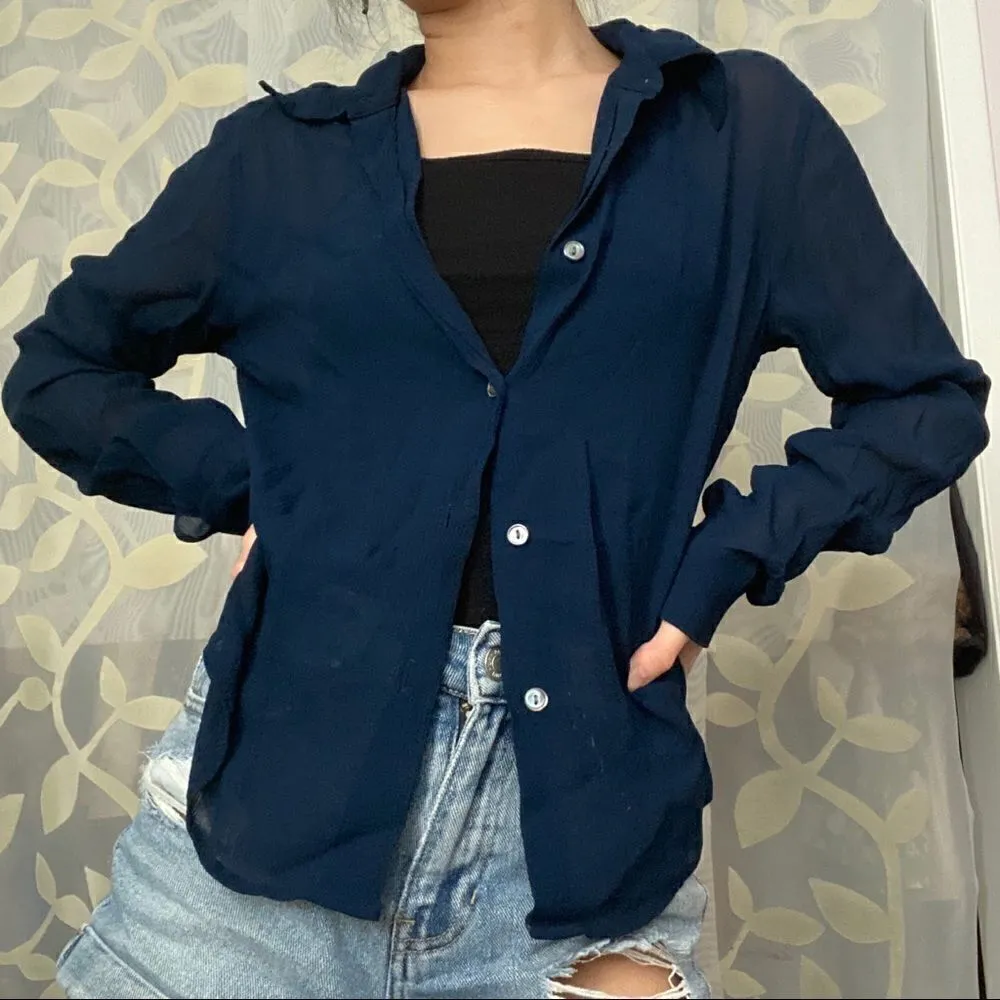 Armani exchange button up blouse - Image 5