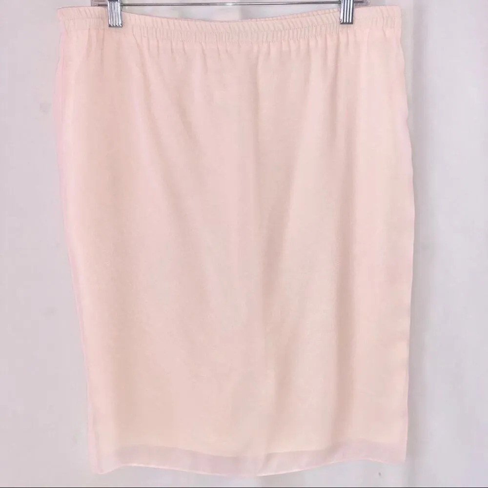 Vintage Light Pink Poof Sleeve Pearl Skirt Suit 8 - Image 5