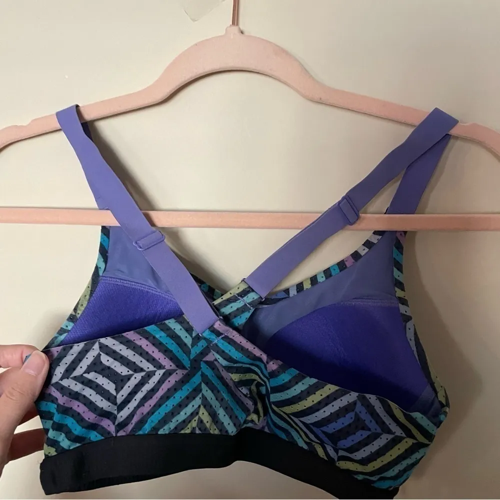 VS Sport Purple Print Sports Bra - Image 9