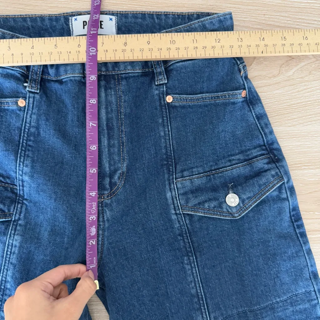 Paige 25” Alexis Cargo Jeans Dark Wash Cotton Capsule - Image 7