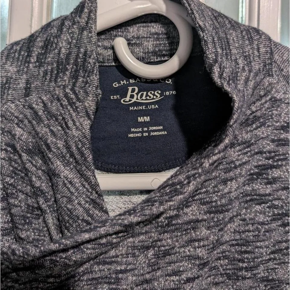 GH Bass CO Zip Up Sweatshirt Size Medium GH Bass CO Zip Up Sweatshirt Blue - Image 5