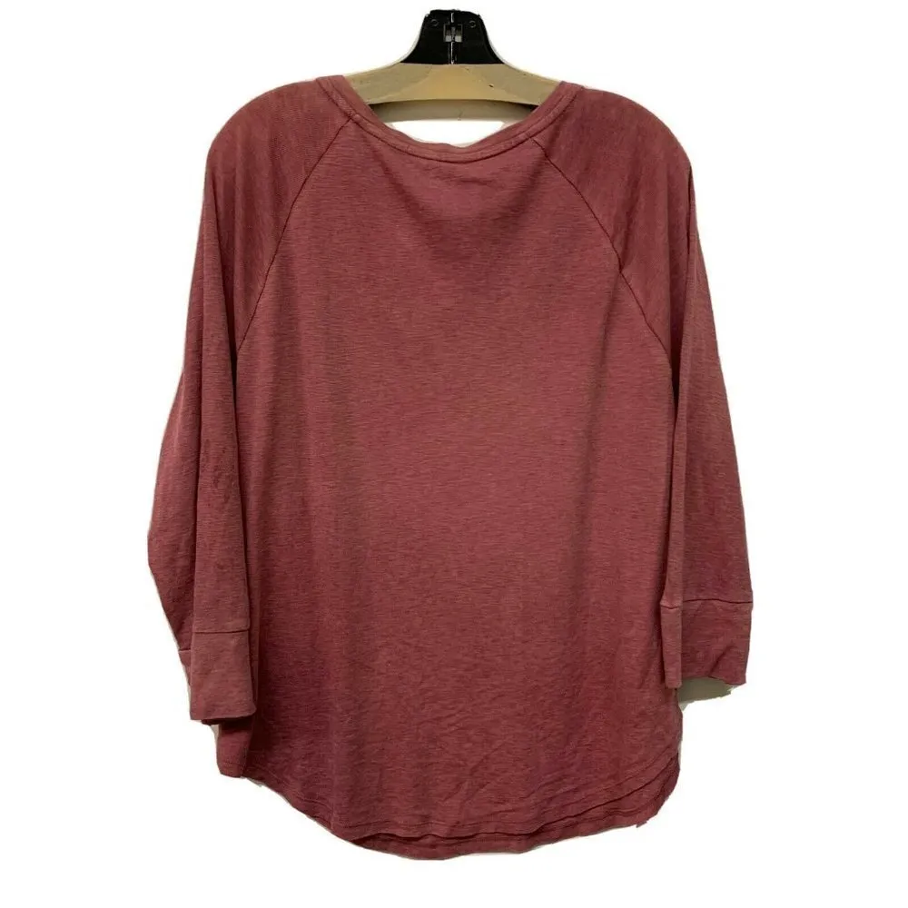 Mossimo Supply Co Womens Red Burnout Tunic Top Cotton Blend Blouse - Image 2