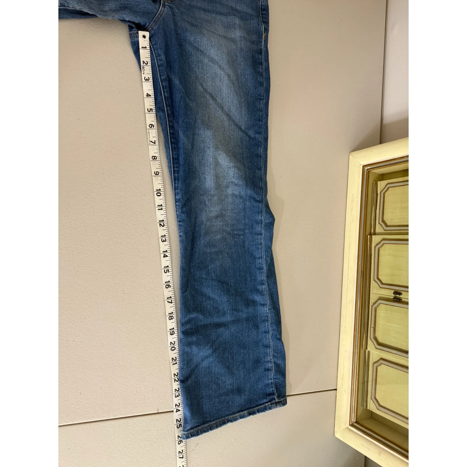 Athleta Sculptek High Rise Crop Kick Flare Boot Cut Morro Wash Blue Jeans 0 - Image 9