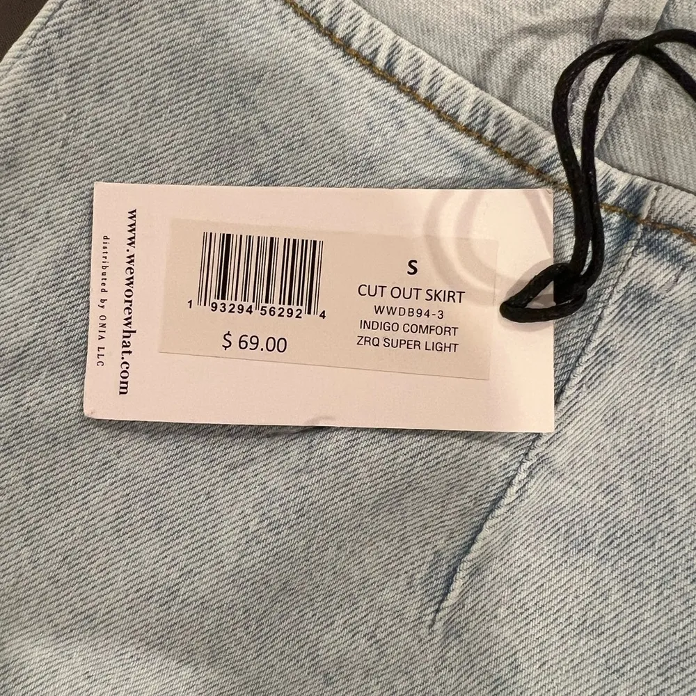 Weworewhat jean cutout skirt - Image 4