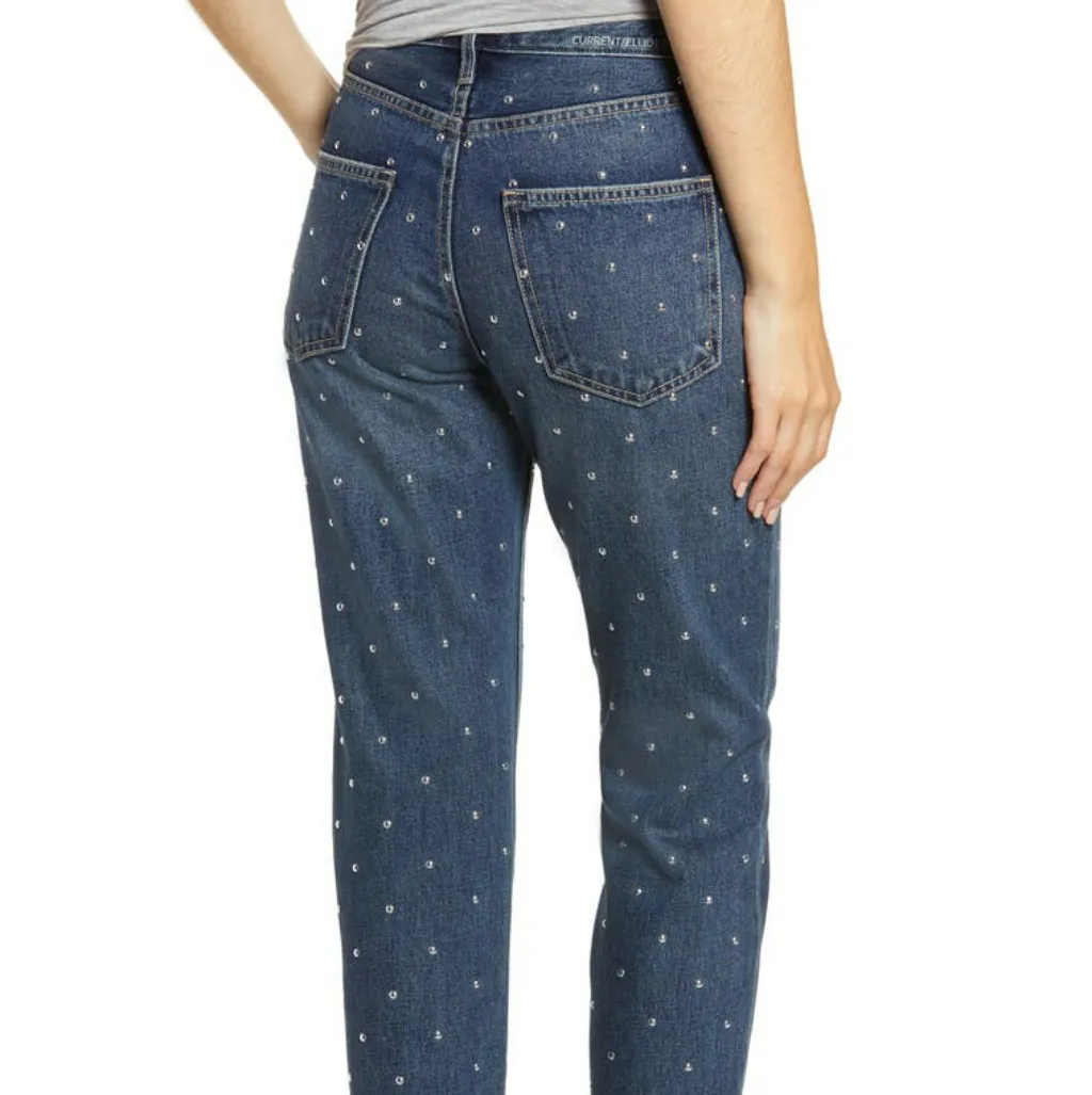 Current elliot studded slim crop jeans - Image 5