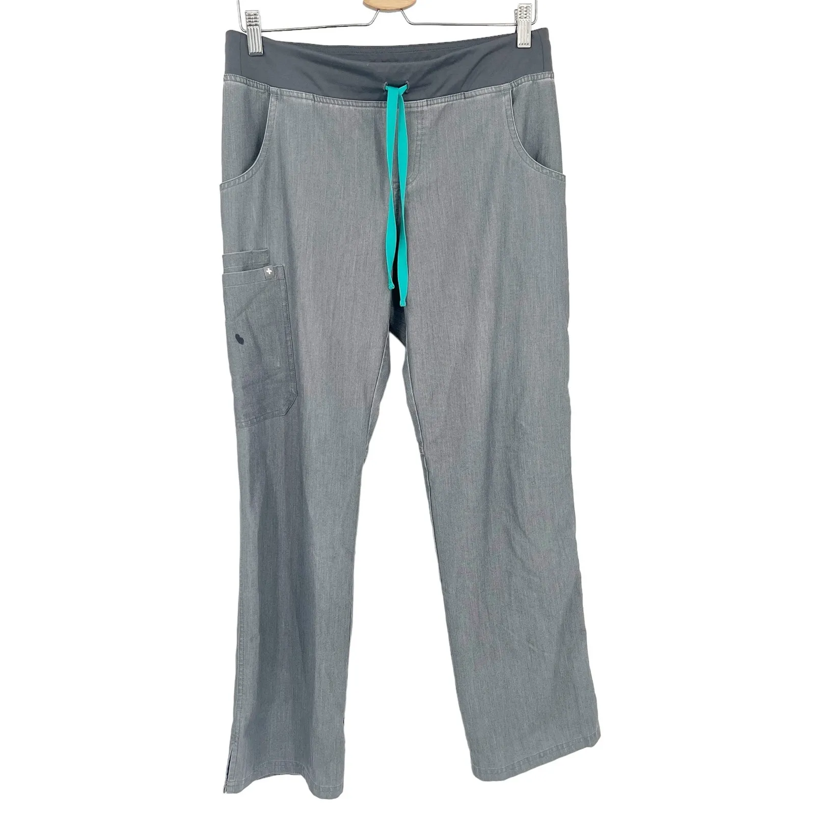 FIGS Womens Kade Cargo Pull On Nursing Medical Scrub Pants Size‎ S Graphite Gray - Image 3