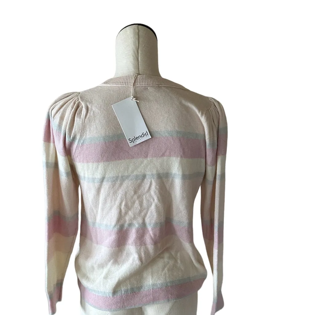 NWT Splendid  Rosalia Multi Stripe Sweater Wool / Cashmere Blend Small - Image 12