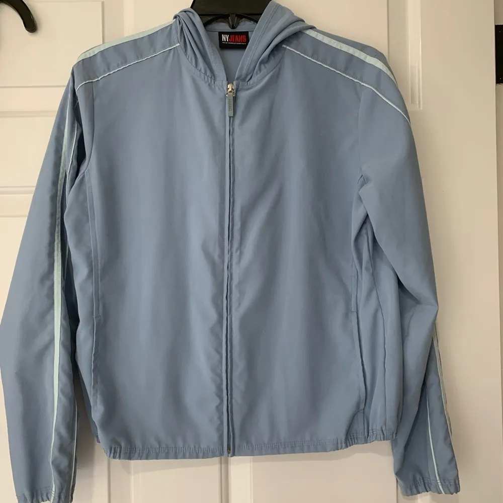 Like New Lightweight Jacket with Hood Blue - Image 2