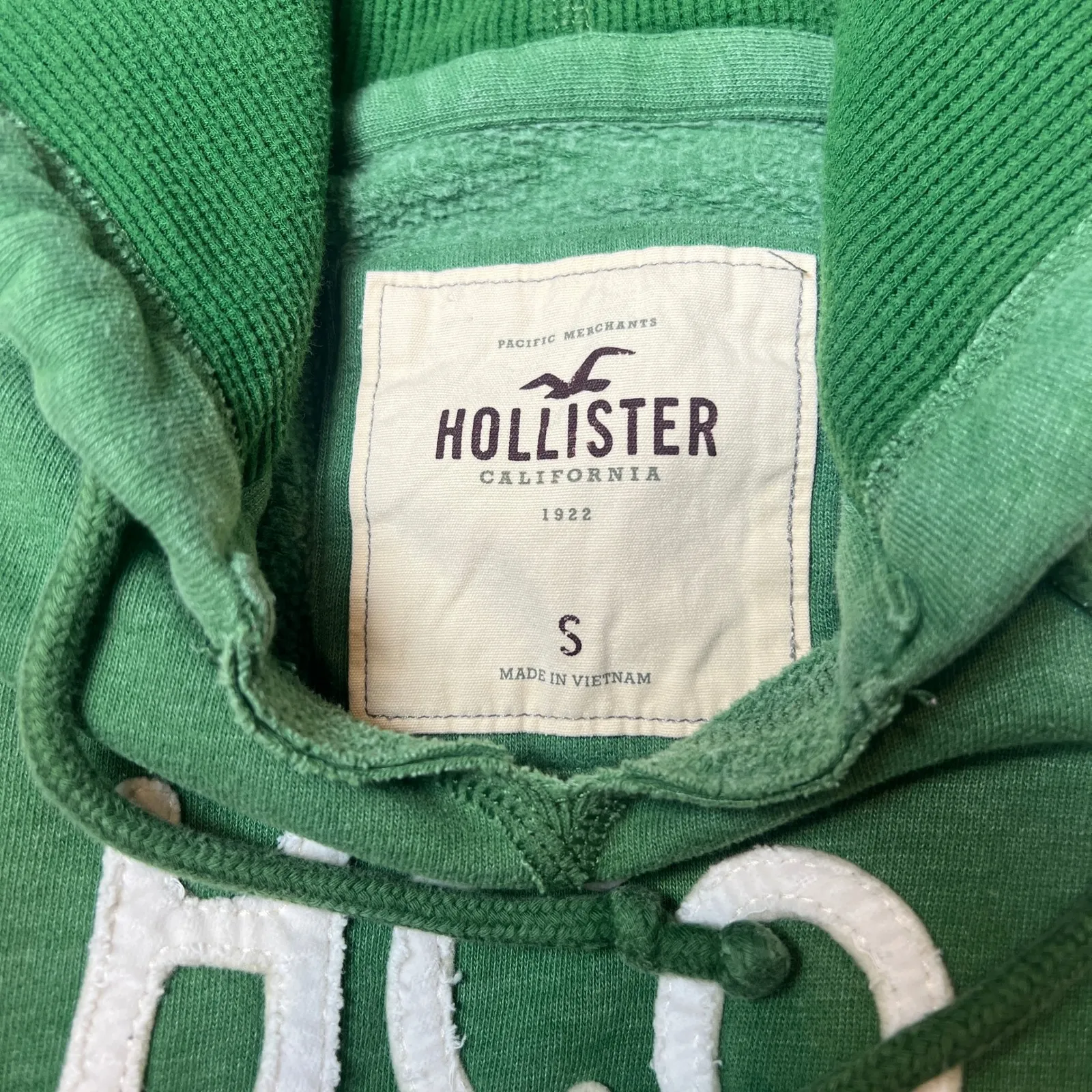 Hollister Women's S Green Pullover Hoodie Logo Graphic Retrocore Preppycore - Image 5