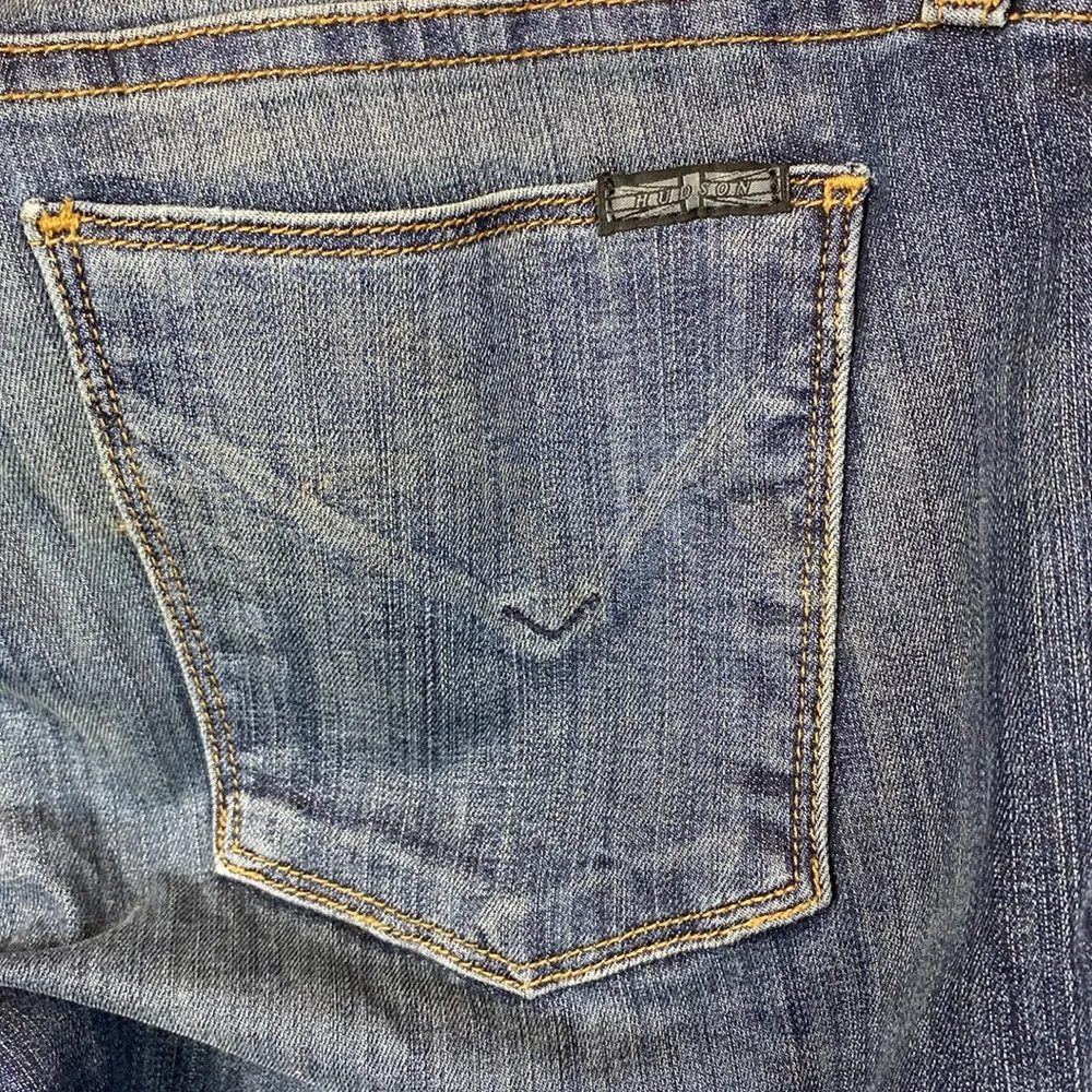 Hudson Luna Skinny Sequins Embellished Side Stripe Blue Jeans 29 - Image 4