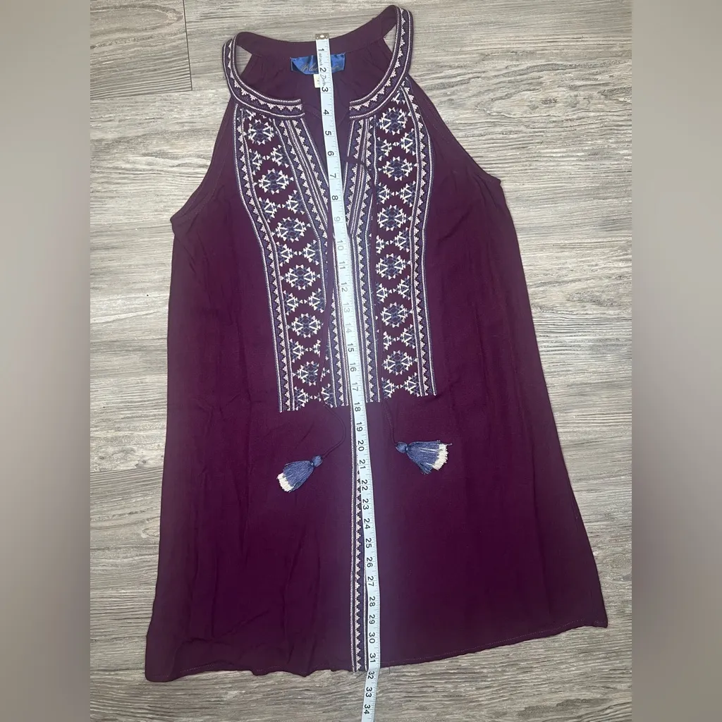 Blue Rain Purple Midi Dress with Embroidered Details - Image 5