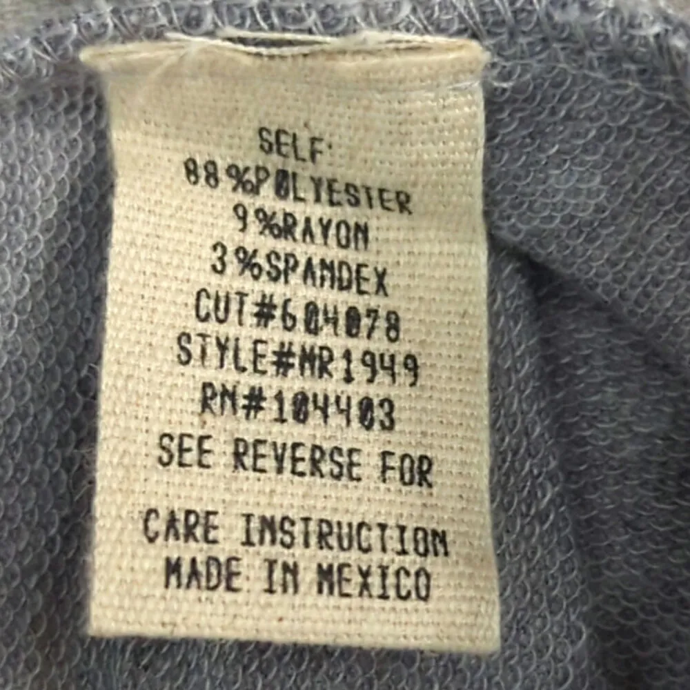 Moon River Gray Ombre Dip Dye Asymmetrical Hooded Shark Bite Hem Top Small NWT - Image 5