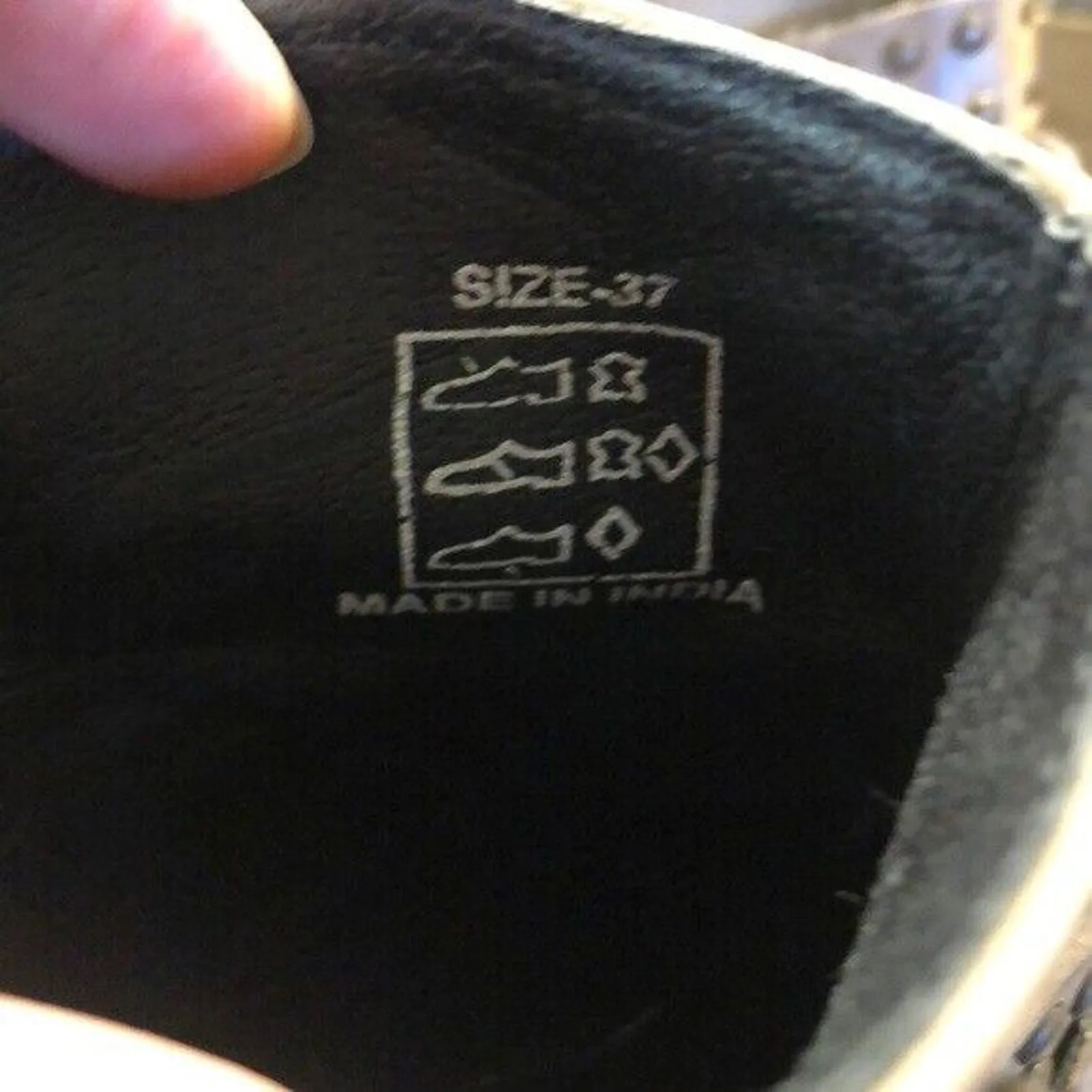 French Connection Boho distressed belted studded leather boots 37 Size 6- 6.5 - Image 10