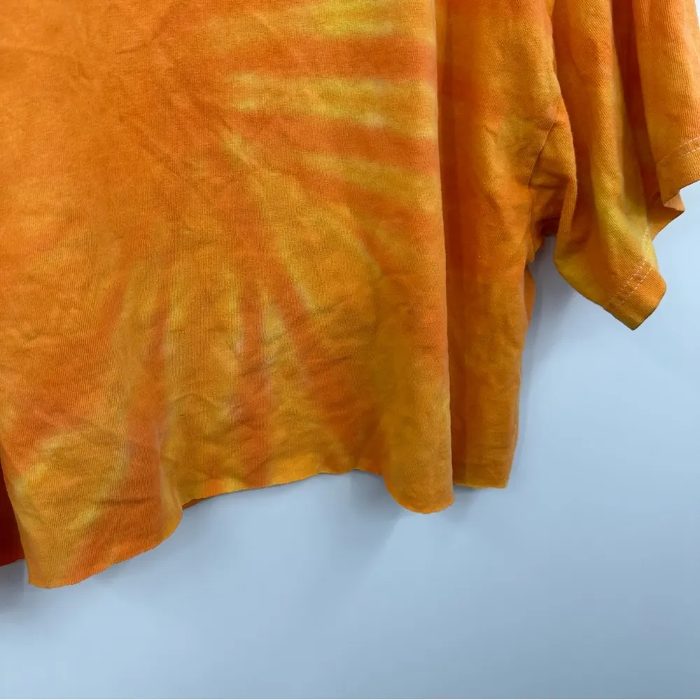 Vintage Y2K Orange Washington DC Tie Dye Short Sleeve Crop Top Size Large - Image 8