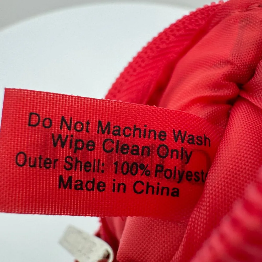 Marimekko for Clinique zip coin purse case change wallet 4"x3" red pink NEW - Image 5