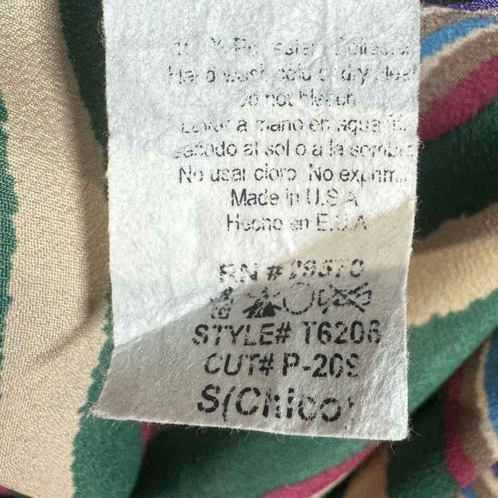 Everly colorful striped tie back top size small - Image 6