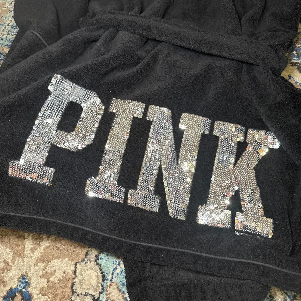 2011 VS PINK Bling Robe Black Size L - Image 6