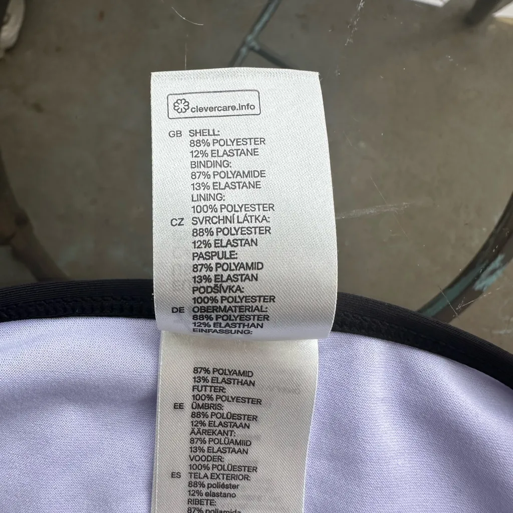 H&M Bikini Bottom in Purple/Black Size 2 - Image 4