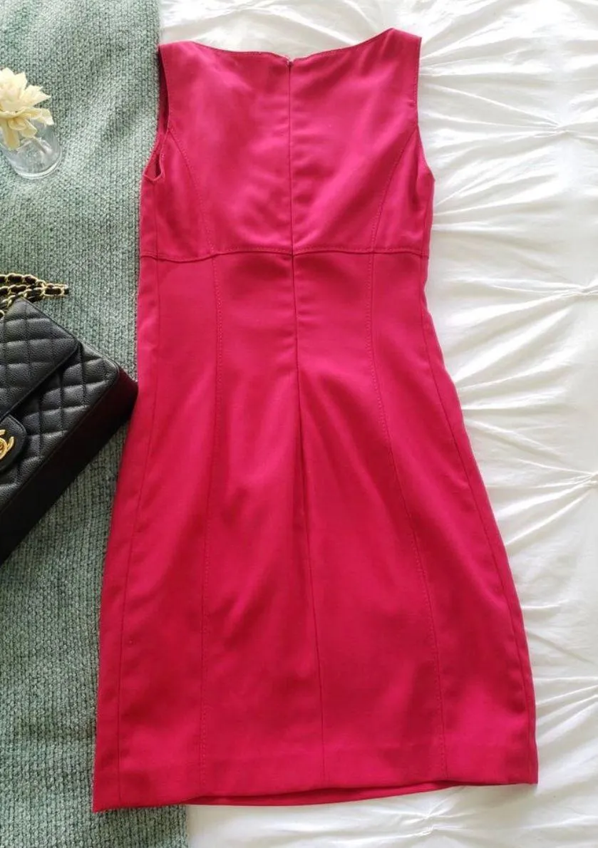 Valentino Garavani Valentino Fuchsia Sleeveless Bodycon Mini Dress - Image 2