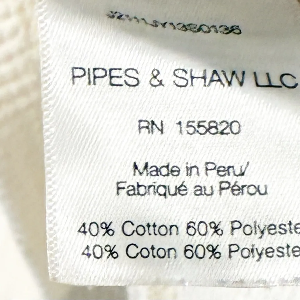 VERONICA BEARD Ivory Elma Waffle-Knit Henley Size Medium Thermal - Image 5