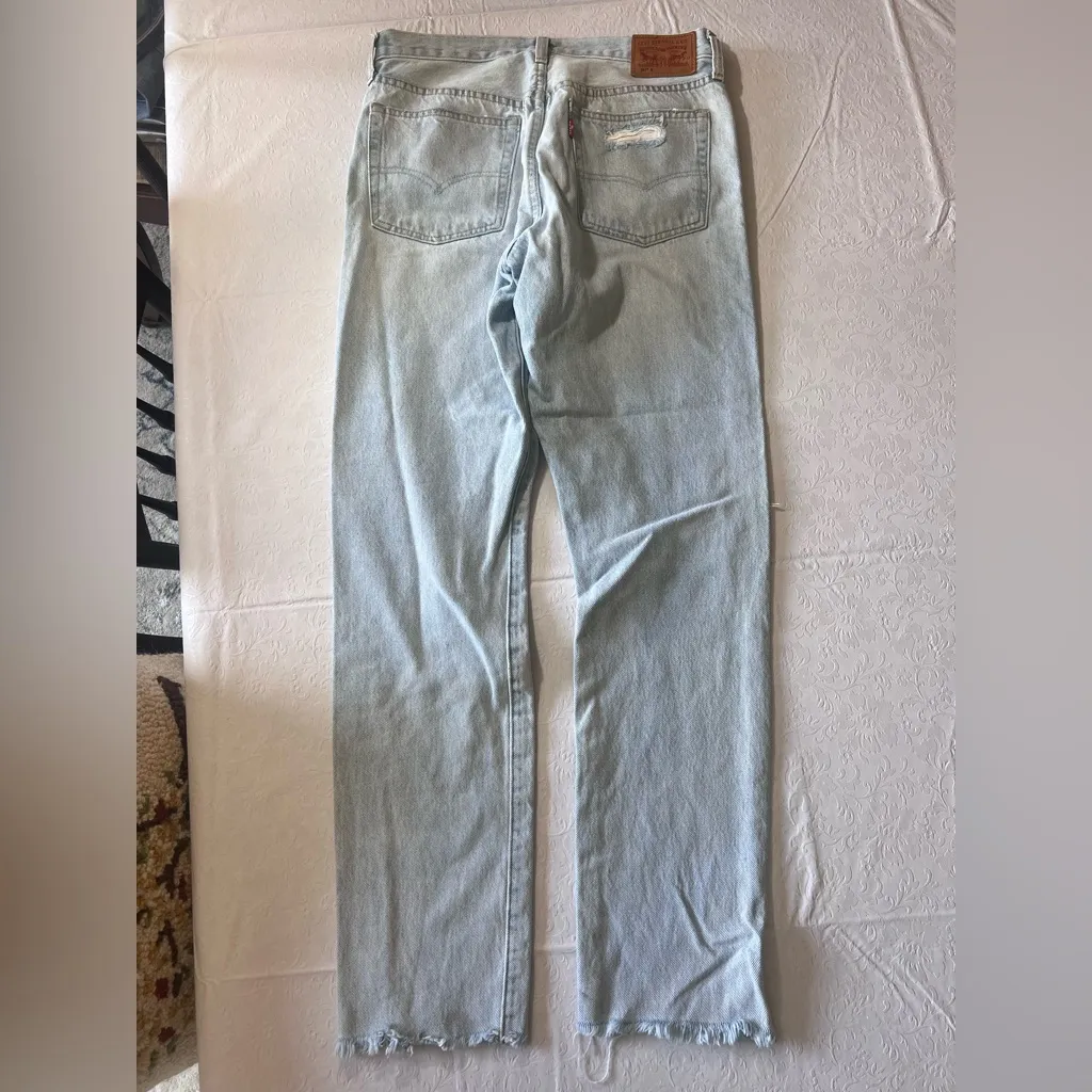 Levi's Sky Blue Denim with Brown Patch - Image 5