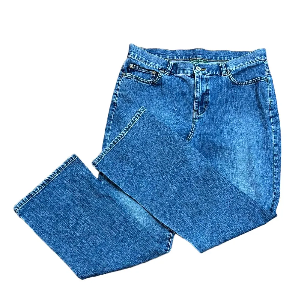 Lauren by Ralph Lauren Jeans Co Wide Leg Medium Wash Denim Jeans Size‎ 10 - Image 5