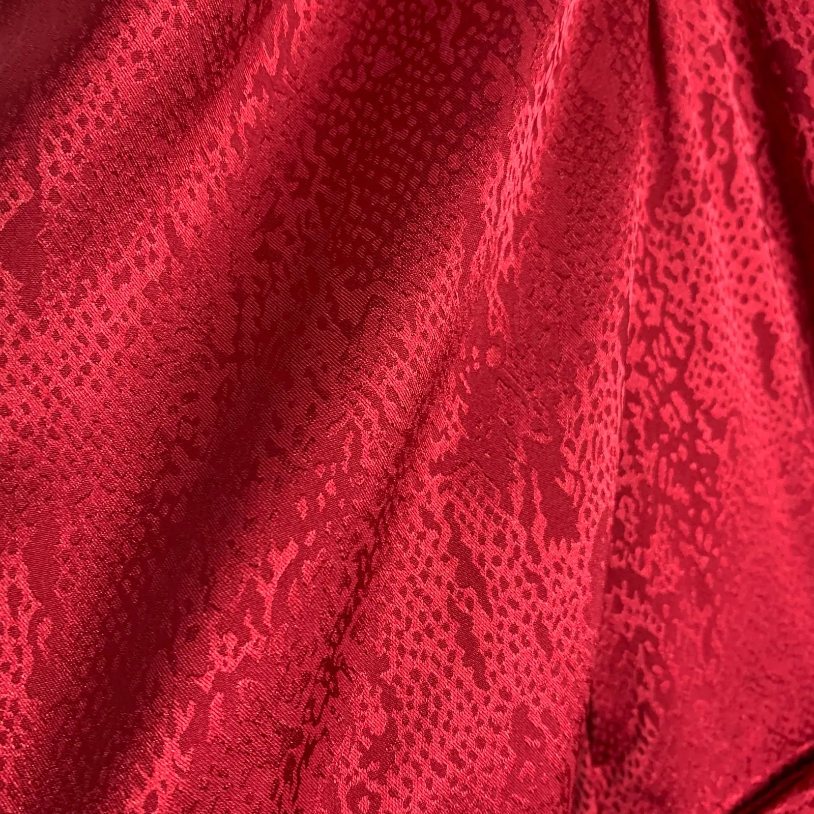 Song of Style Edwin Maxi Dress Cranberry Red Jacquard Puff Small New - Image 10