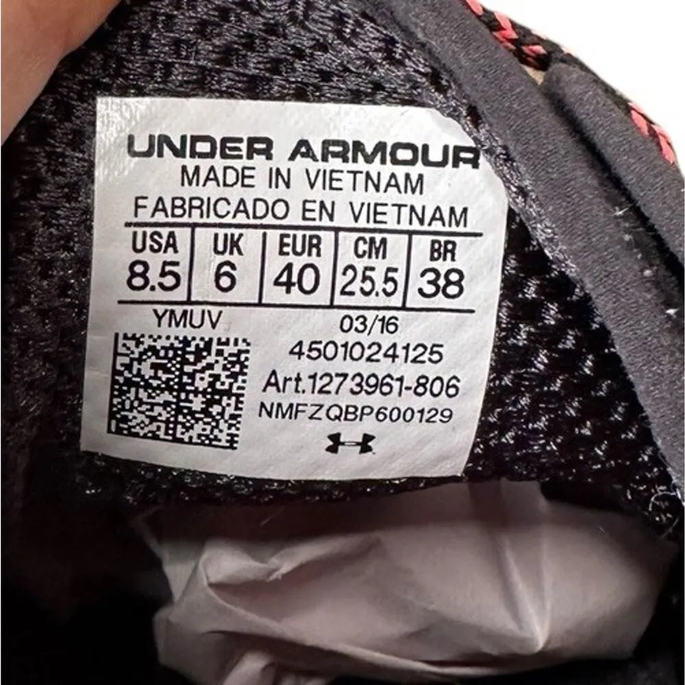 Under Armour Charged Bandit 2 Running Sneakers Shoes Womens 8.5 Red Black - Image 11