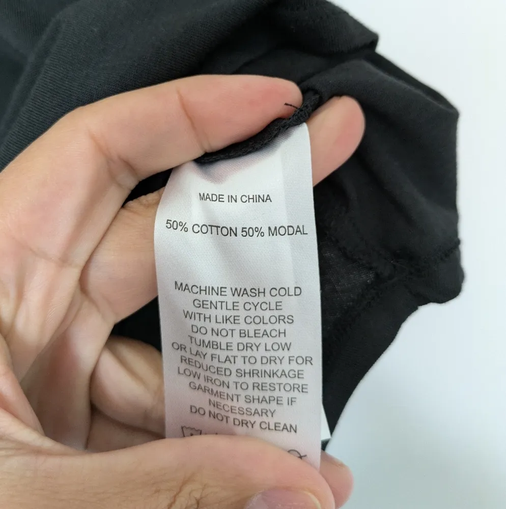 Quince Black Double Scoop Neck Tank Top Sz S - Image 3