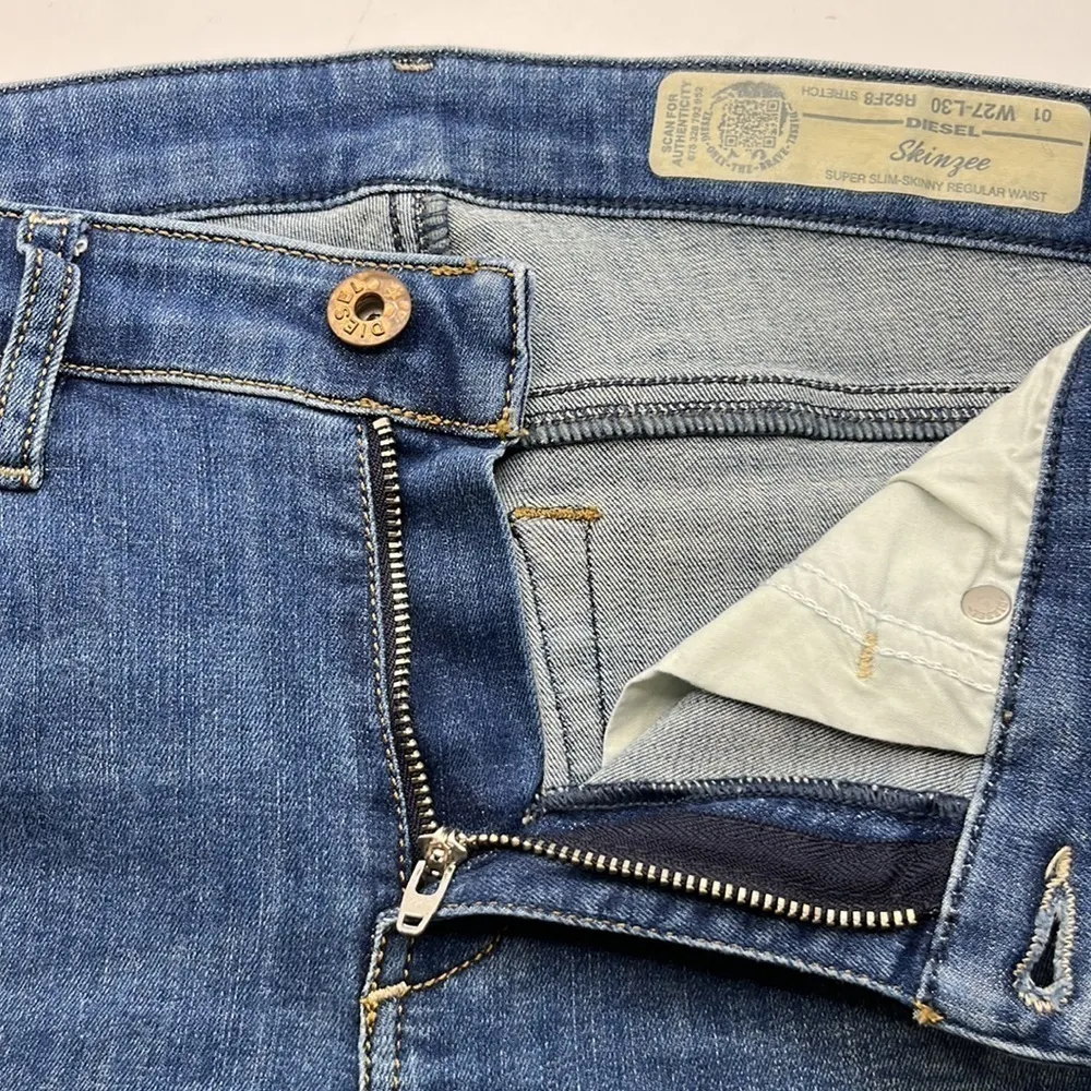 Diesel Skinzee Super Slim Skinny Regular Waist Size 27 - Image 16