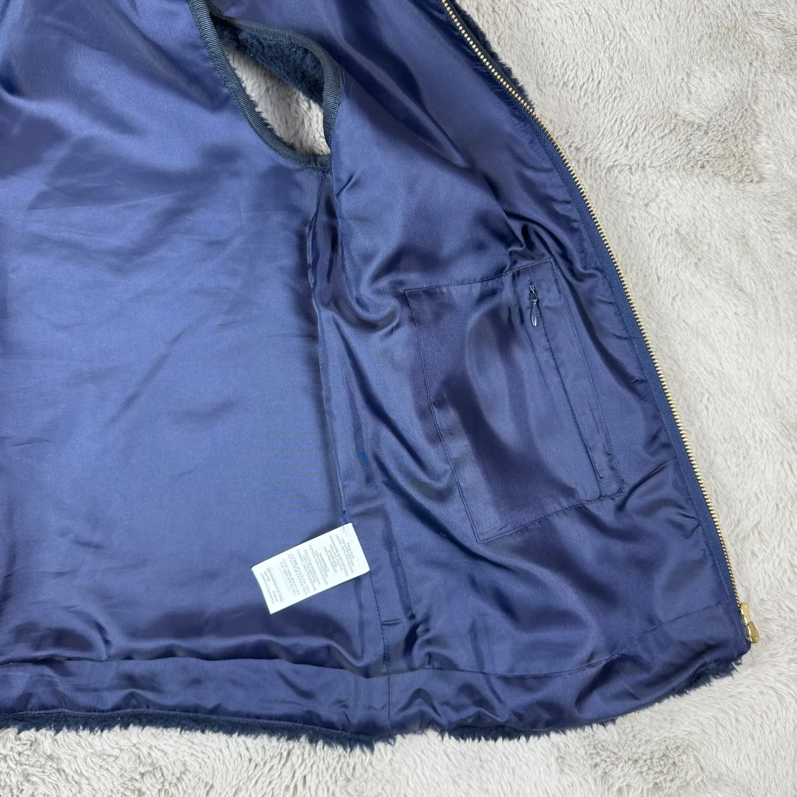 J. Crew Fleece Vest Full‎ Zip Pockets Cozy Warm Layering XS MSRP $138 - Image 6